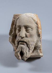 HEAD OF A MAN REIMS 14th CENTURY