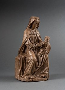 CIRCLE OF THE MASTER OF THE VIRGIN OF ROUVROY ENTHRONED VIRGIN AND CHILD CHAMPAGNE CIRCA 1520-1530