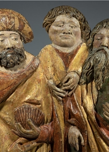 ANONYMOUS MASTER FROM SOUTH SWABIA  PAIR OF ALTAR PANNELS WITH SIX APOSTLES
