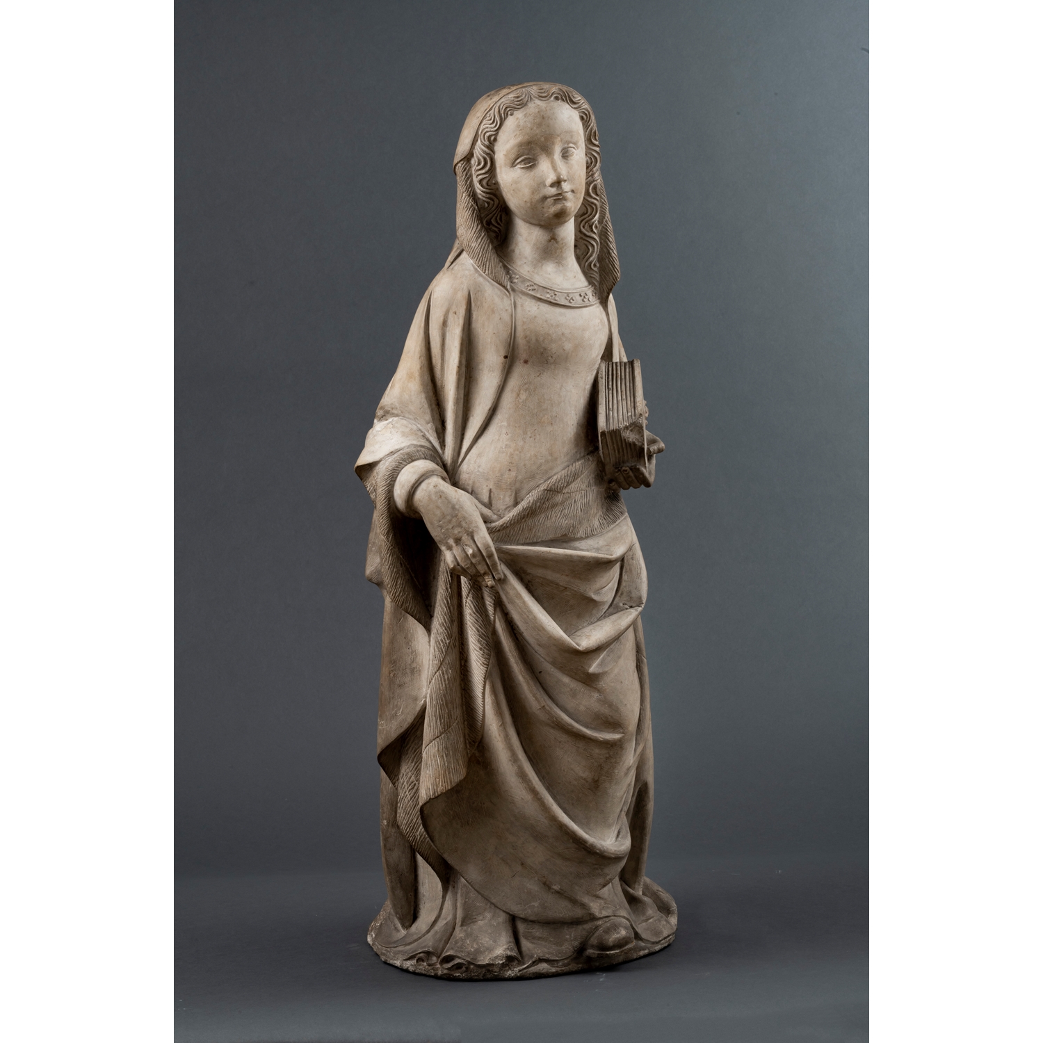 IMPORTANT VIRGIN OF THE ANNUNCIATION  LIMESTONE SOUTHERN FRANCE CIRCA 1500 - SOLD 