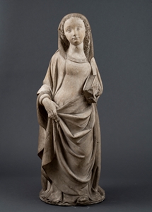 IMPORTANT VIRGIN OF THE ANNUNCIATION  LIMESTONE SOUTHERN FRANCE CIRCA 1500 - SOLD 