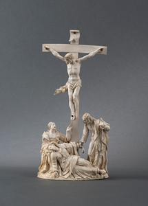 IMPORTANT CRUCIFIXION GROUP AFTER A DESIGN OF FRANCESCO TREVISIANI ROME FIRST HALF OF THE 18th CENTURY