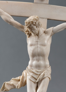 IMPORTANT CRUCIFIXION GROUP AFTER A DESIGN OF FRANCESCO TREVISIANI ROME FIRST HALF OF THE 18th CENTURY - SOLD
