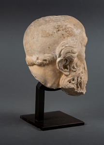 HEAD OF A MAN LIMESTONE ÎLE-DE-FRANCE MID-16TH CENTURY