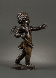 WINGED PUTTO WITH A PHYLACTERY FLANDERS FIRST HALF OF THE 18TH CENTURY