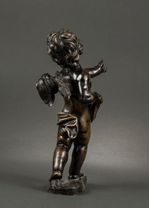 WINGED PUTTO WITH A PHYLACTERY FLANDERS FIRST HALF OF THE 18TH CENTURY