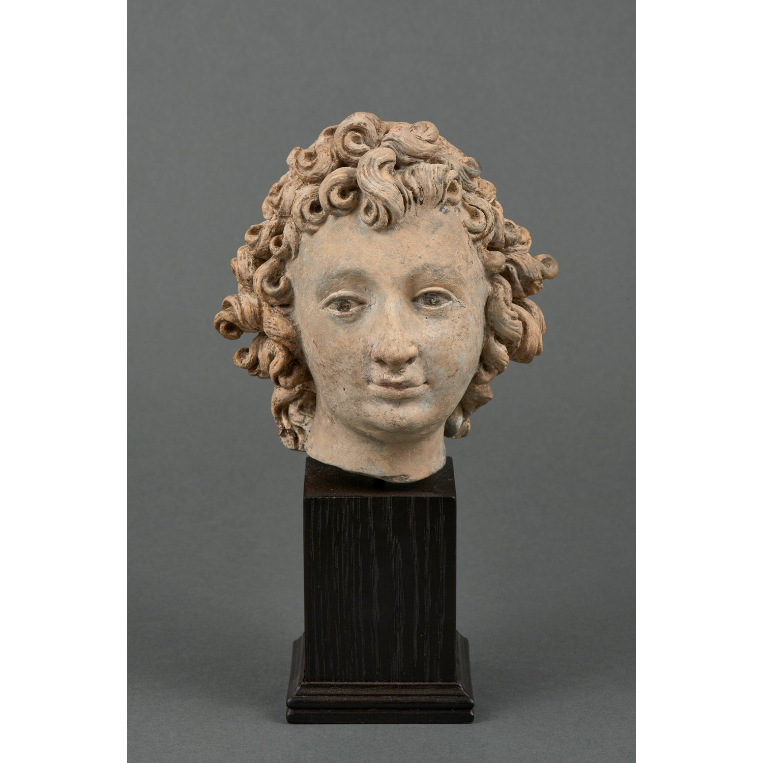ATTRIBUTED TO GERVAIS I DELABARRE (-1644) HEAD OF AN ANGEL MAINE REGION FIRST QUARTER OF THE 17TH CENTURY