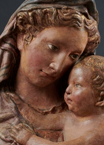 AFTER THE KRESS MADONNA  POSSIBLY BASED ON A MODEL BY DONATELLO ( 1386-1466) VIRGIN AND CHILD - SOLD 